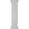 Ekena Millwork 10"W x 48"H Straight Newel Post with Panel, Peaked Capital & Base Trim (Installation kit included) NWL10X48SPP0B0 - alternate 2